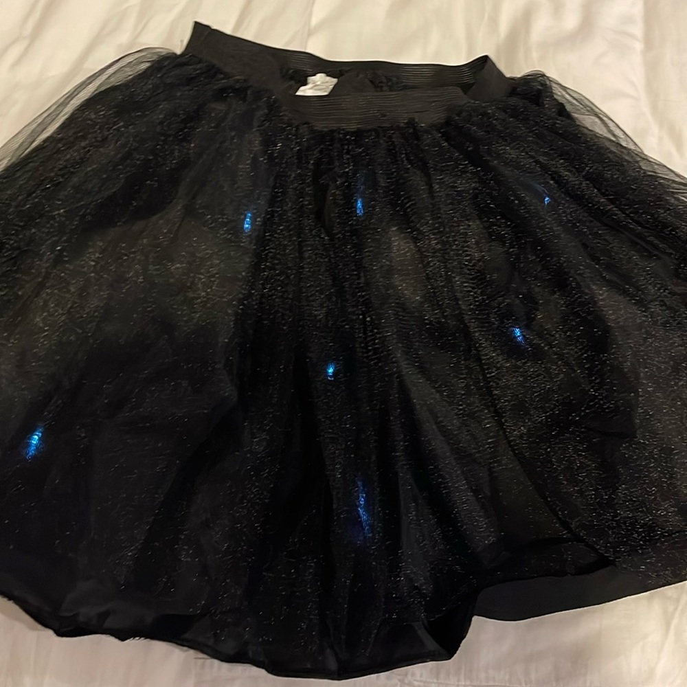 Black tulle skirt with interior light up button for girls from Target.
